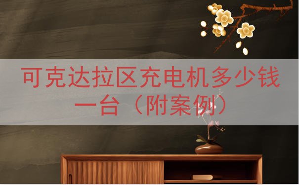 可克达拉区充电机多少钱一台（附案例）